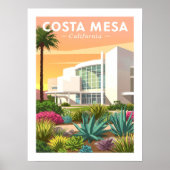 Vintage Costa Mesa California Poster (Voorkant)
