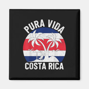 Vintage Costa Rica Vlag Pura Vida Strand Zomer Vak Magneet