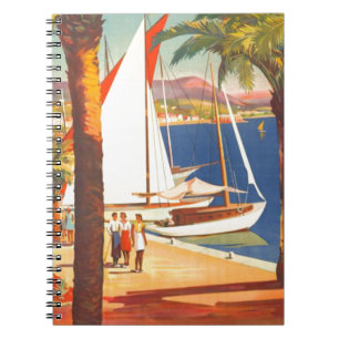 Vintage Cote D'Azur Franse Reizen Notitieboek