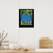 Vintage Cote D'Azur Hele Jaar Franse Reizen Poster (Keuken)