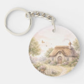 Vintage Cottage Acrylic Keychain (Voorkant)