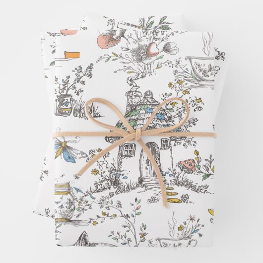 Vintage cottage Forest Inpakpapier Vel (In situ)