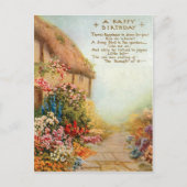 Vintage Cottage Garden 1917 Birthday Briefkaart (Voorkant)