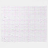 Vintage Cottage White Blush Plaid Fleece Deken (Voorkant (Horizontaal))