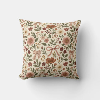 Vintage Cottagecore Bloem Boog Stof | Romantisch Kussen