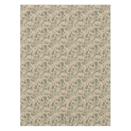Vintage Cottagecore Bloemige Botanische Saliegroen Tafelkleed