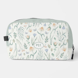 Vintage Cottagecore Botanisch Herbarium Monogram Toilettasje