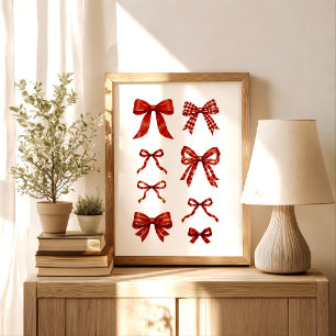 Vintage Cottagecore Coquette Rode Lint Set Poster