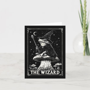 Vintage Cottagecore De Wizard Frog Tarot Card Dar Kaart