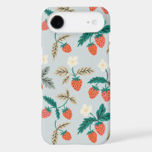 Vintage Cottagecore Strawberry Pattern
