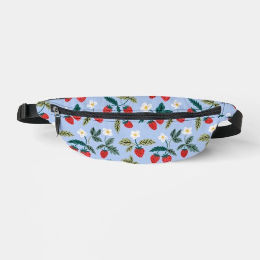 Vintage Cottagecore Strawberry Pattern Heuptasje (Voorkant)