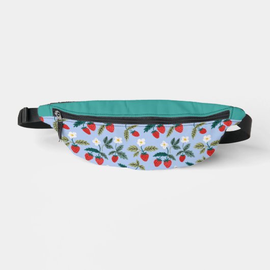 Vintage Cottagecore Strawberry Pattern Heuptasje (Voorkant)