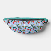 Vintage Cottagecore Strawberry Pattern Heuptasje (Liggend)