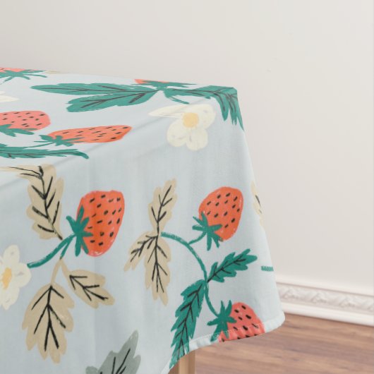 Vintage Cottagecore Strawberry Pattern Tafelkleed (Voorbeeld)