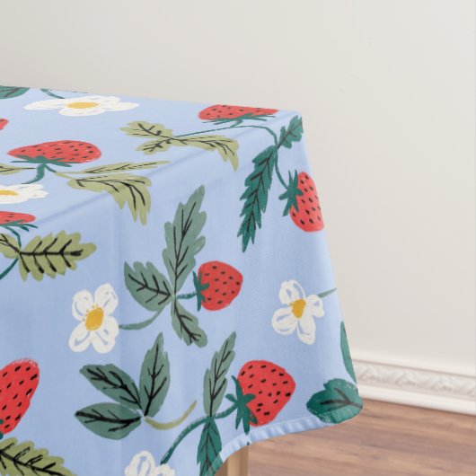 Vintage Cottagecore Strawberry Pattern Tafelkleed (Voorbeeld)