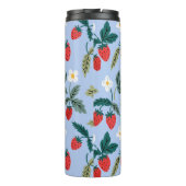 Vintage Cottagecore Strawberry Pattern Thermosbeker (Achterkant)