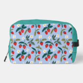 Vintage Cottagecore Strawberry Pattern Toilettasje (Achterkant)