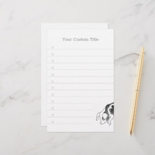 Vintage Cottagecore Varken LineArt Minimalistische Briefpapier