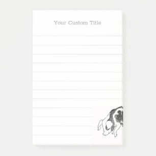 Vintage Cottagecore Varken LineArt Minimalistische Post-it® Notes