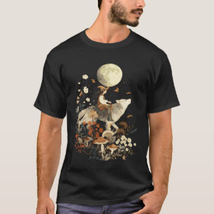 Vintage Cottagecore Volle Maanfase Hekserige Dames T-shirt