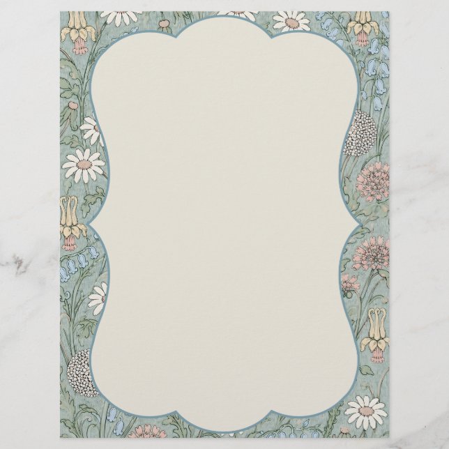Vintage Cottagecore Wilde Bloemen  Briefhoofd (Voorkant)