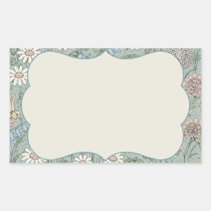 Vintage Cottagecore Wilde Bloemen Rechthoekige Sticker