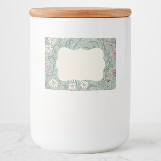 Vintage Cottagecore Wilde Bloemen Voedselcontainer Etiket