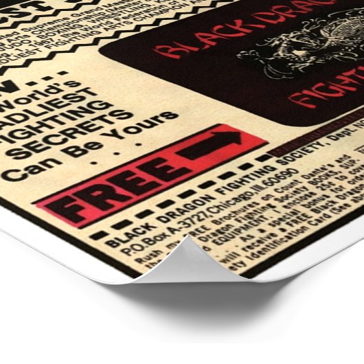 Vintage Count Dante Ad Poster (Hoek)