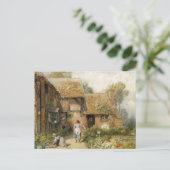 Vintage Country Cottage ~ Chores Briefkaart (Staand voorkant)