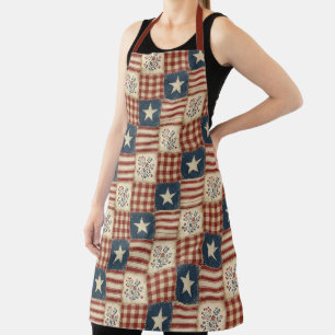 Vintage Country Patriottische Esthetiek Schort