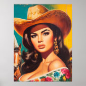 Vintage Country Pin-up Poster (Voorkant)