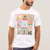 Vintage Country Postal Stamp  T-shirt (Voorkant)