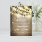 Vintage Country Rustic Boom Huwelijks RSVP Kaarten (Staand voorkant)