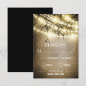 Vintage Country Rustic Boom Huwelijks RSVP Kaarten (Voorkant / Achterkant)