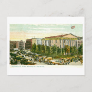 Vintage Court Square, Nashville, Tennessee Briefkaart