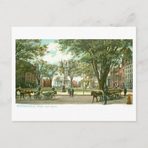 Vintage Court Square, Springfield, Massachusetts Briefkaart