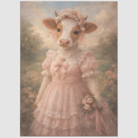 Vintage Cow Beauty  Tissuepapier (Voorkant)