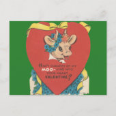 Vintage "Cow Moo"-Valentijn Feestdagenkaart (Voorkant)