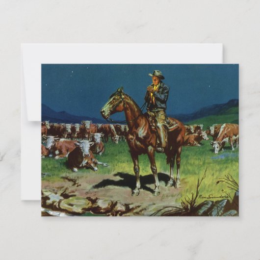 Vintage Cowboy, boerenboerderij op het Boerderij (Voorkant)