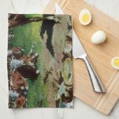 Vintage Cowboy, boerenboerderij op het Boerderij Theedoek (Quarter Fold)