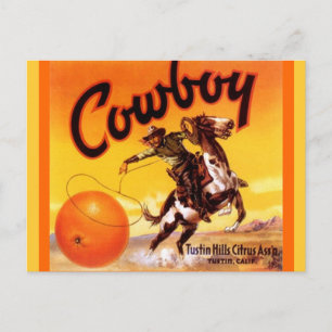 Vintage Cowboy Brand Tustin Fruit Briefkaarten