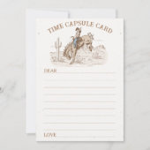 Vintage Cowboy Eerste Rodeo Tijdcapsule Kaart (Voorkant)