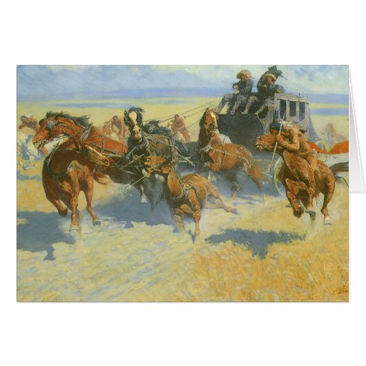 Vintage Cowboy, Neerhalend de Nachtleider, Remingt (Voorkant Horizontaal)