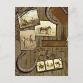 Vintage Cowboy Scrapbook Briefkaart (Voorkant)