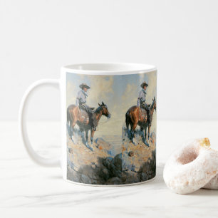 Vintage Cowboy, Sentinel van de Vlaktes Door Dunto Koffiemok
