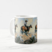 Vintage Cowboy, Sentinel van de Vlaktes Door Dunto Koffiemok (Voorkant links)