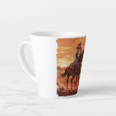 Vintage Cowboy Sunset Ride Latte Mok (Linkerhoek)