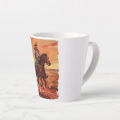 Vintage Cowboy Sunset Ride Latte Mok (Rechterhoek)