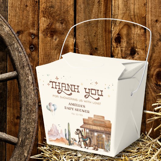 Vintage Cowboy Western Thank You Bedankdoosjes