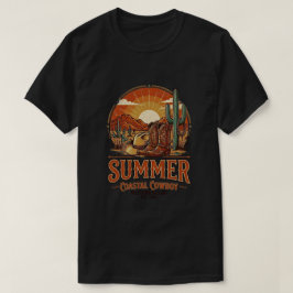 Vintage Cowboy woestijn - retro zomervakantie T-shirt